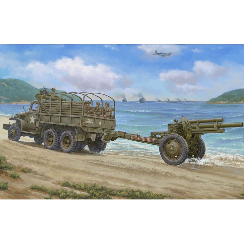 1/35 USA CCKW-352 Machine Gun Turret Version and M2A1 105MM Howitzer