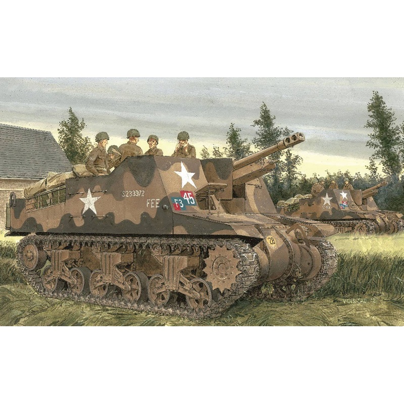 1/35 WW.II British Army Sexton II 25 Pound Self-Propelled Gun with Magic Track Included
