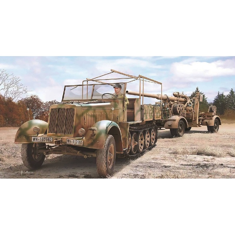 1/35 WW.II German Army 8 ton Half Track & 8.8 cm Anti-aircraft Gun Set Italian Front 1943-44 Magic Track Included