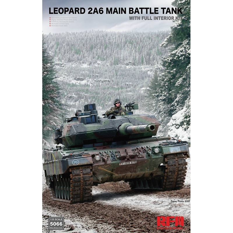1/35 Leopard 2A6 Main Battle Tank with FULL INTERIOR