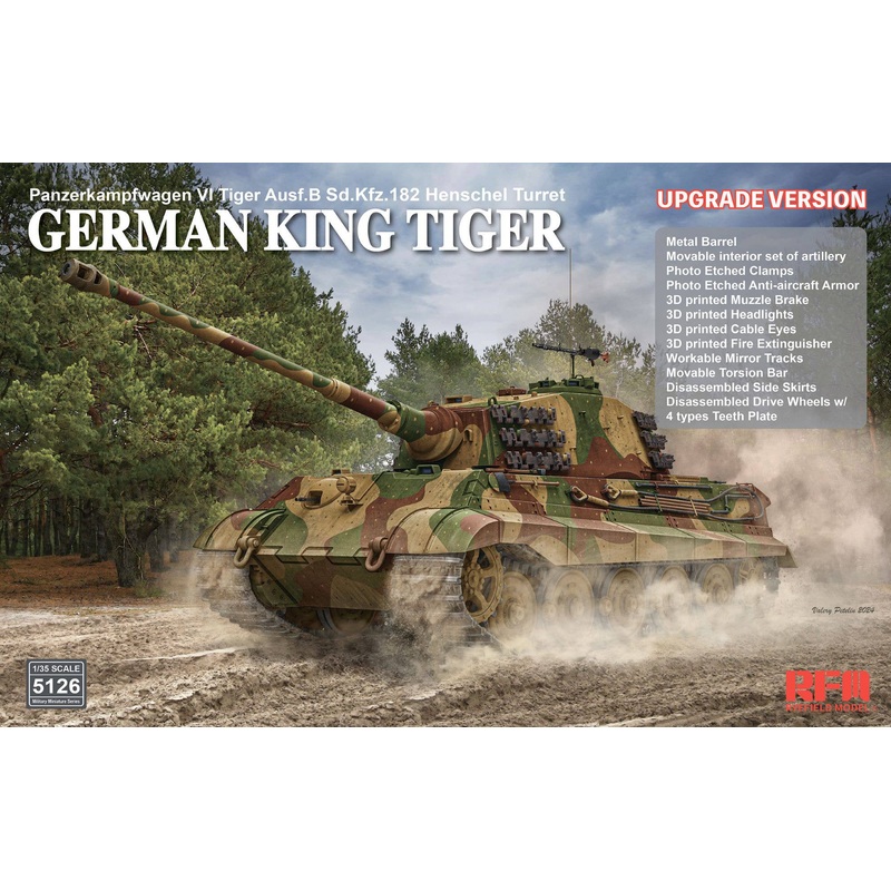 1/35 Sd.Kfz.182 Tiger Ausf.B King Tiger (Henschel Turret)  UPGRADE VERSION