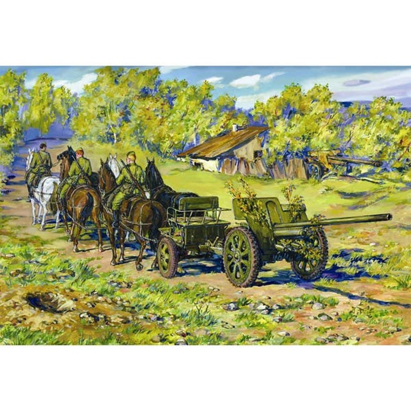 1/35 Soviet Divisional Gun With Horse Transport