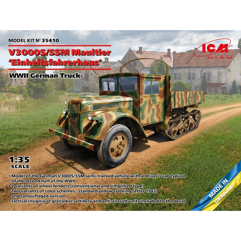 1/35 WWII German Truck V3000S/SSM Maultier Einheitsfahrerhaus