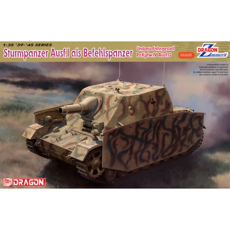 1/35 WWII Sturmpanzer Brummbar Befehlspanzer w/Zimmerit Coating