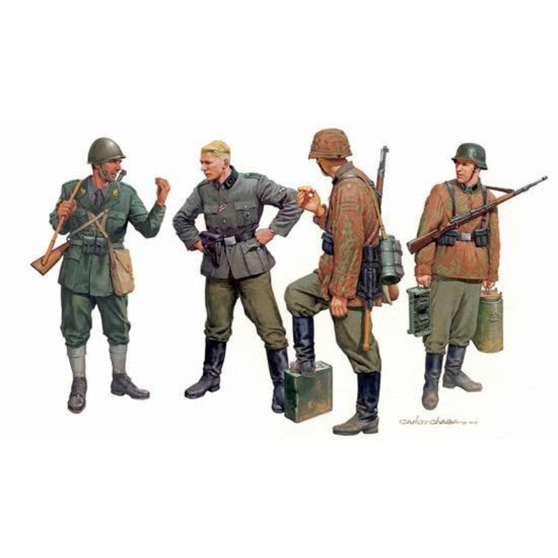 1/35 Fragile Alliance Axis Forces, Balkan 1943 (4 Figure Set) with Detail Up Parts (Equipment)
