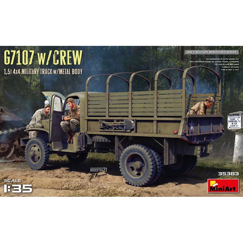 1/35 G7107 1.5t 4X4 Cargo Truck w / Metal Body (with Crew Figure)
