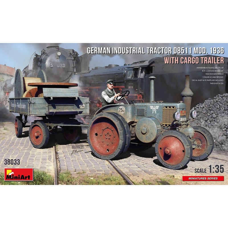 1/35 German Industrial Tractor D8511 Mod. 1936 with Cargo Trailer