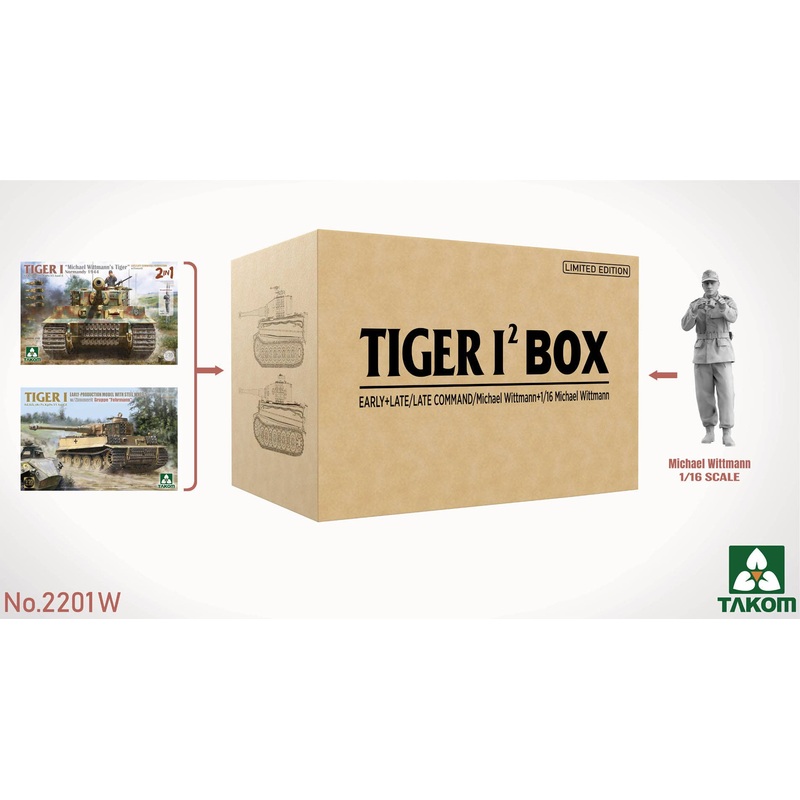 1/35 Tiger I(2) Box: Early + Late/Late Command/Michael Wittmann + Michael Wittmann