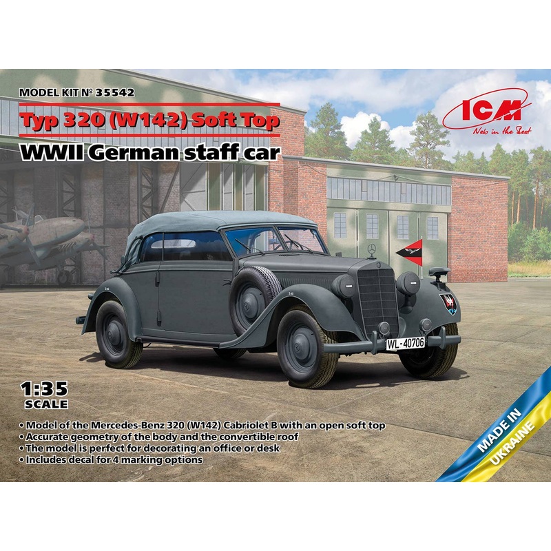 1/35 Typ 320 (W142) Soft Top WWII German staff car