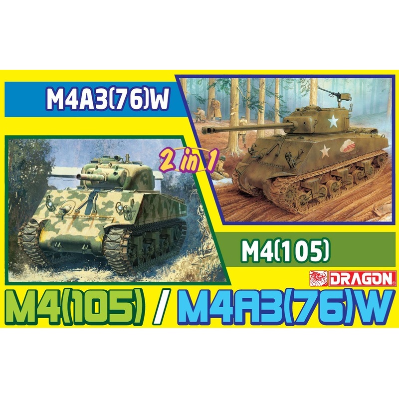 1/35 WW.II US M4A3 105mm Howitzer/M4A3(76)W (2 in1)