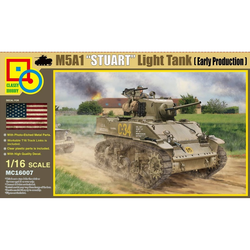 1/16 M5A1 Stuart Light Tank (Early Production)