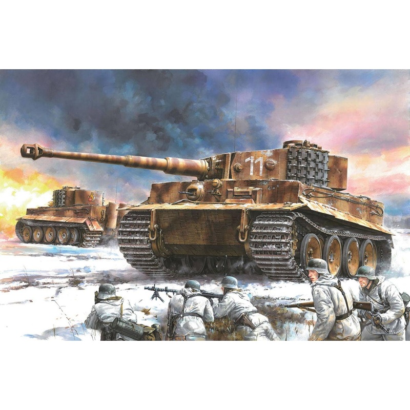 1/35 WW.II German Tiger I Sd.Kfz.181 Pz.Kpfw.VI Ausf.E Eastern Front 1944 w/Zimmerit s.Pz.Abt.506 & Magic Track