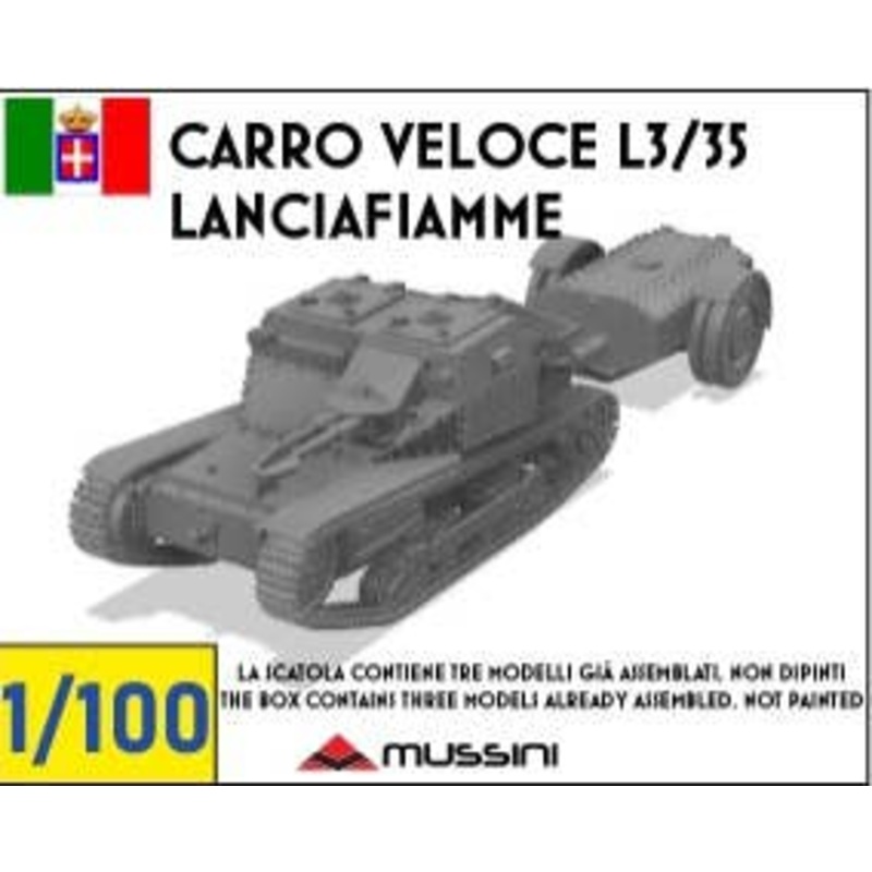 1/100 Carro Veloce L3/35 Lanciafiamme (3 pieces)