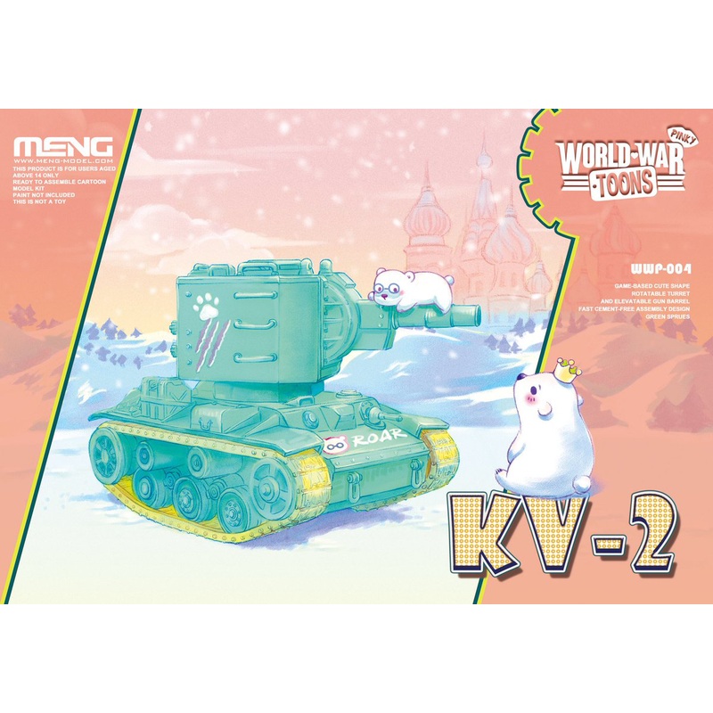 WWP Pinky World War Toons: Soviet Heavy Tank KV-2 (Mint Green Ver.)