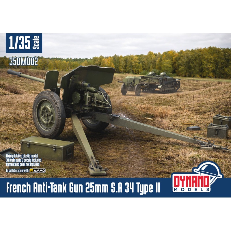 1/35 French Anti-Tank Gun 25mm S.A 34 Type II Standard Edition