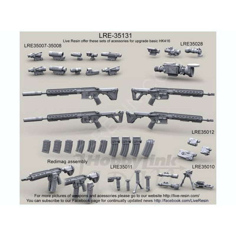 1/35 Heckler & Koch HK416 Modular Assault Rifle Set