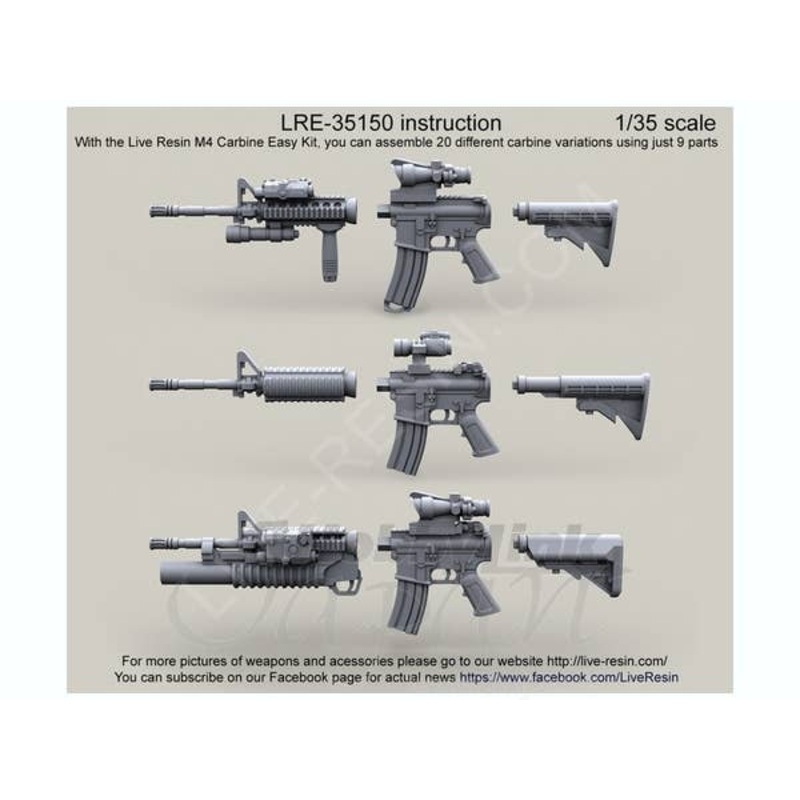 1/35 US Army M4 Carbine Easy Kit