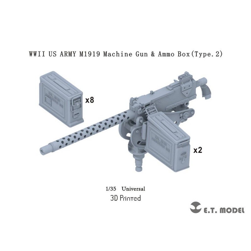 1/35 WWII U.S.Army M1919 Machine Gun & Ammo Box (Type.2)