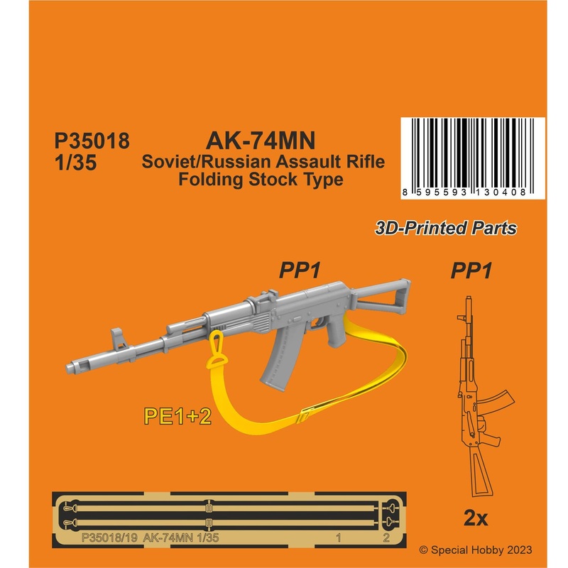 1/35 AK-74MN Soviet/Russian Assault Rifle / Folding Stock Type (2 pcs.)