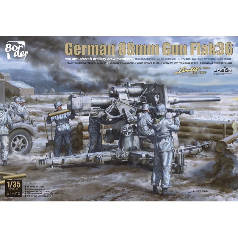 1/35 German 88mm Gun Flak36 w / Artillery Figure