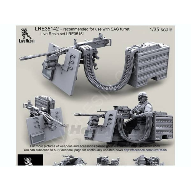 1/35 M3D/Dragon M-50 .50 Caliber Machine Gun w/6000 Round Box