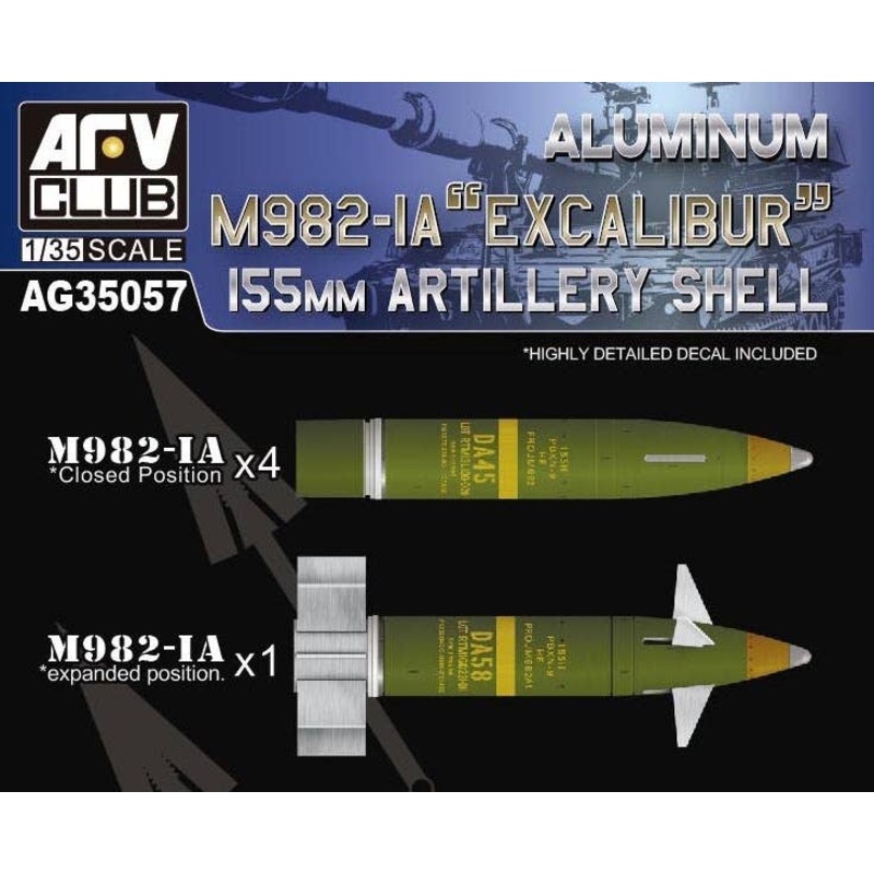 1/35 M982-IA Excalibur 155mm Guided Shell Set Brass