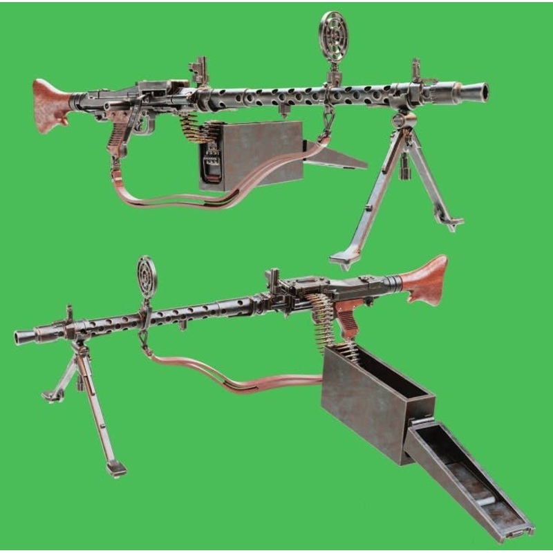 1/35 MG34 Main Version With Ammo Belt (2pcs)
