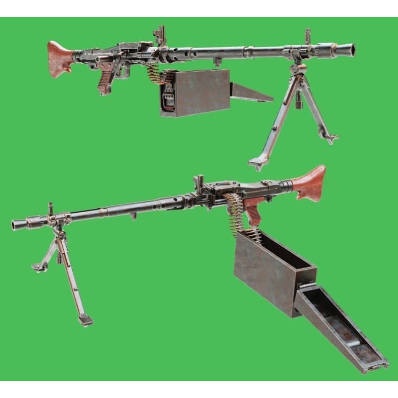 1/35 MG34P Bipod With Ammo Belt (2pcs)