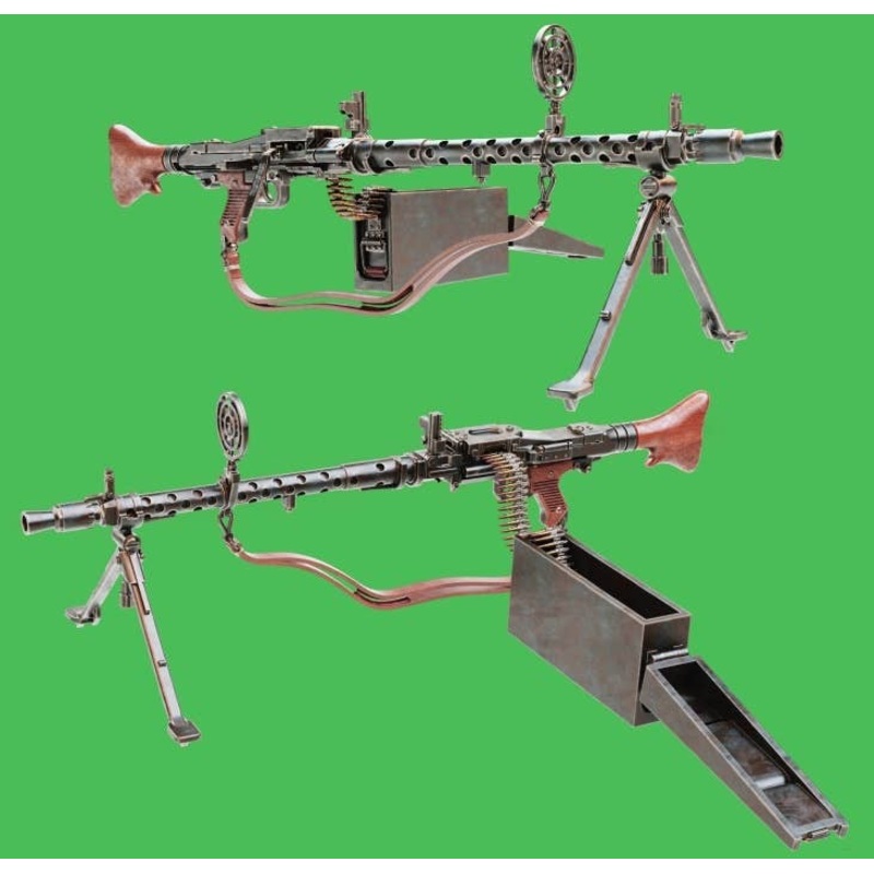 1/35 MG34S (Long) With Ammo Belt (2pcs)