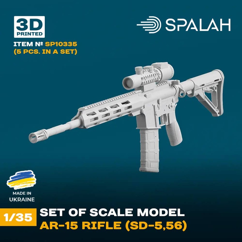 1/35 Set of scale models AR-15 rifle (SD-5.56), (5 pcs)
