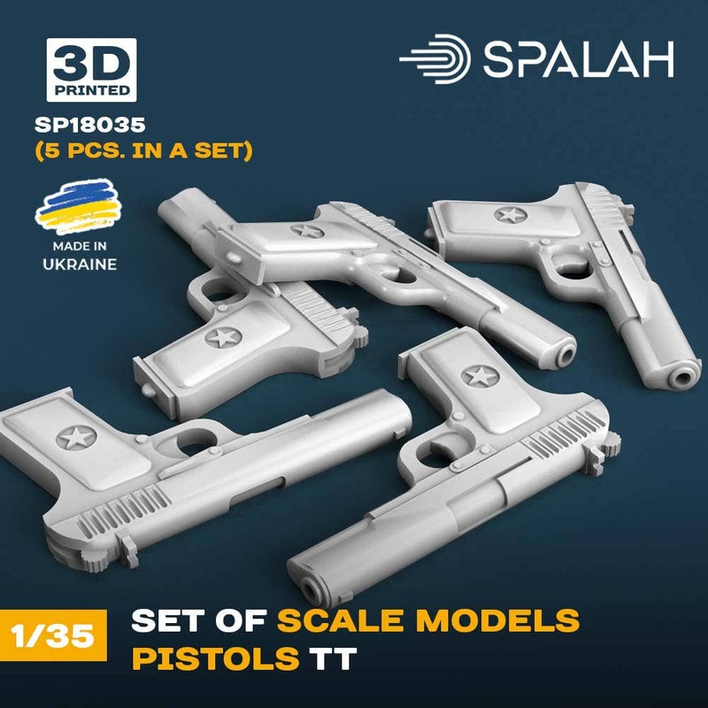 1/35 Set of scale models TT pistols, (5 pcs)