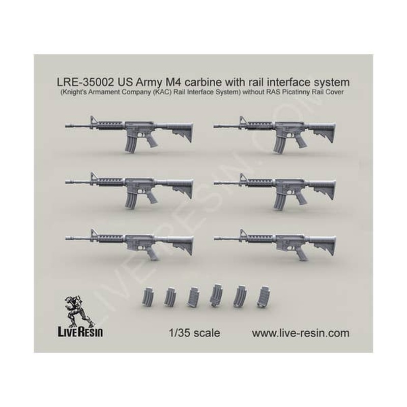 1/35 US Army M4 Carbine with Rail Interface System