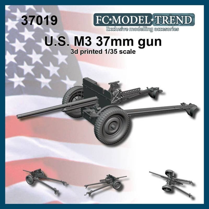 1/35 WWII American M3 37mm Anti-tank Gun