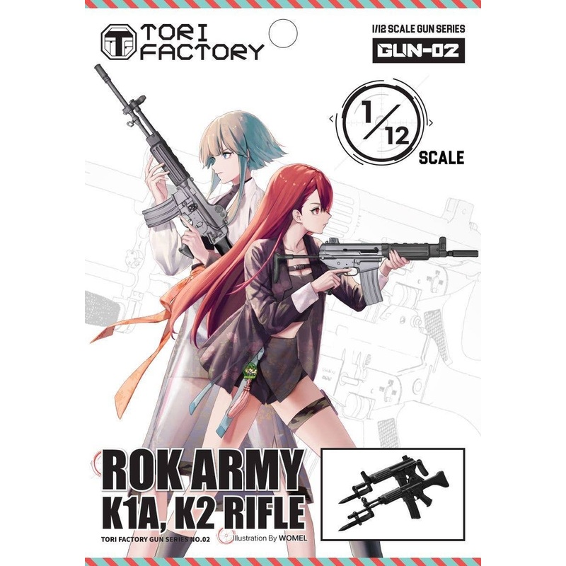 1/12 ROK K1A Submachine Gun & K2 Rifle