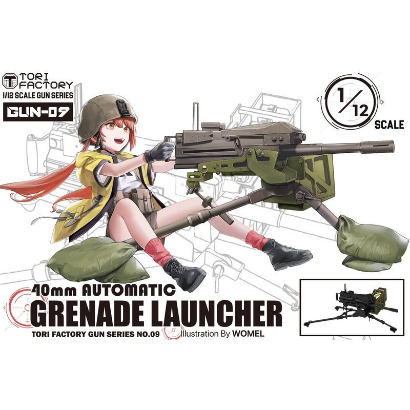 1/12 US Army Mk19 Automatic Grenade Launcher with Ammunition Box