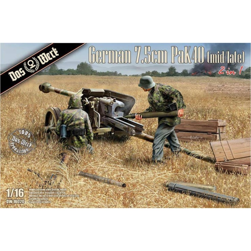 1/16 German 7.5cm PaK40 (Mid/Late)