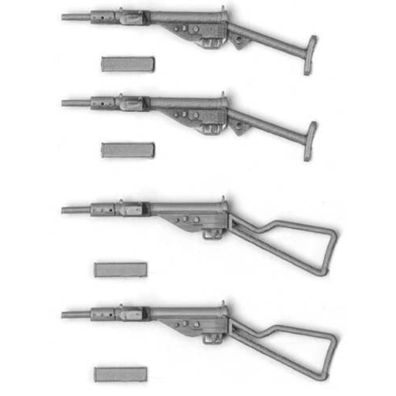 1/16 WWII British Army Sten Submachine Gun (4pcs)