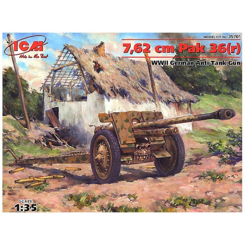 1/35 7.62cm PaK 36(r) WWII German Anti-Tank Gun