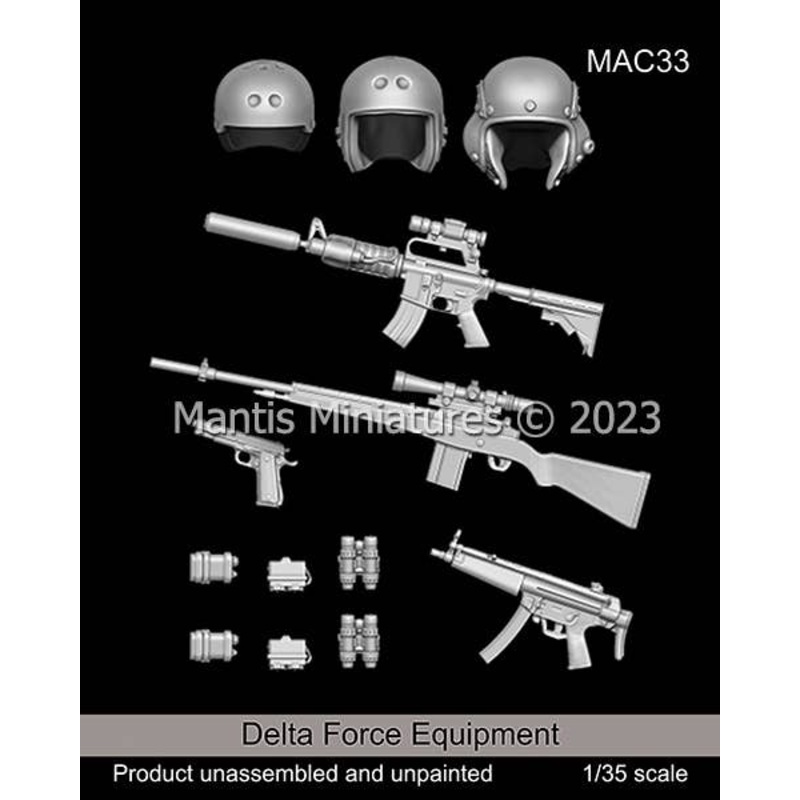 1/35 Modern American Delta Force Equipment Set (13 pieces)