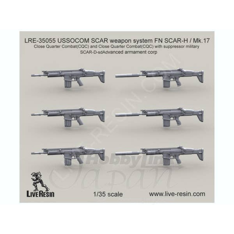 1/35 USSOCOM SCAR Weapon System FN SCAR-H / Mk.17 CQC