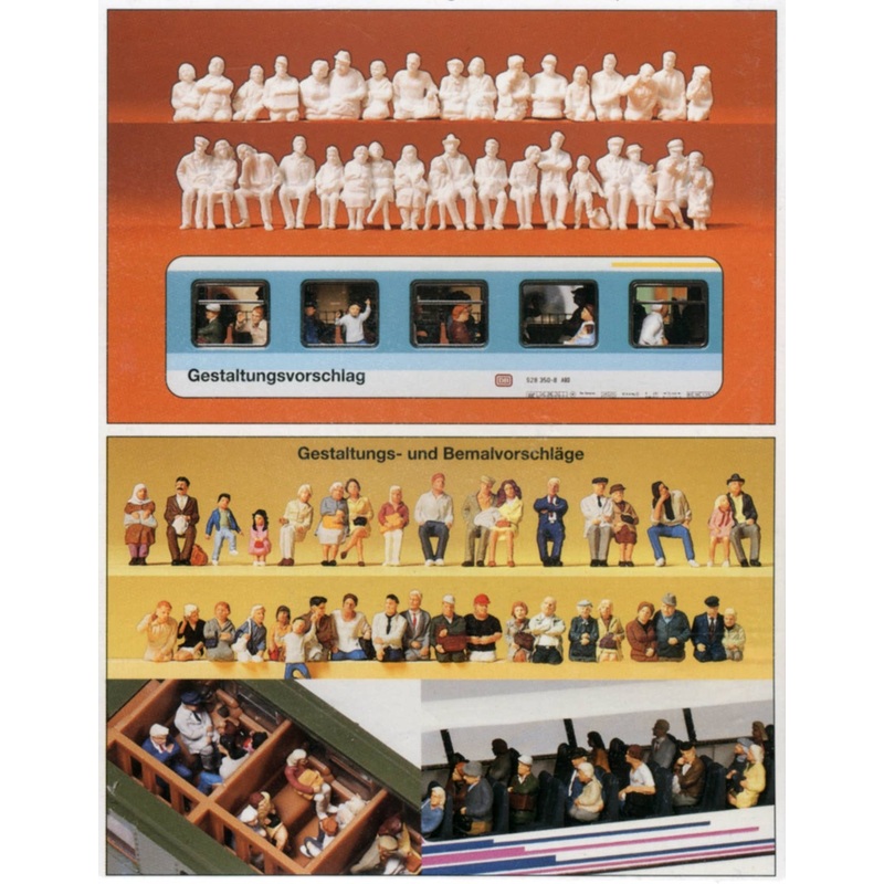 1/87 Seated Bus/Train Passengers 36pcs HO Gauge