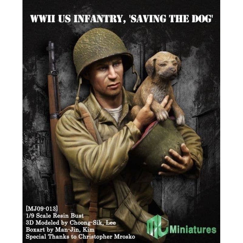 1/9 WWII US Infantry "Saving the Dog"