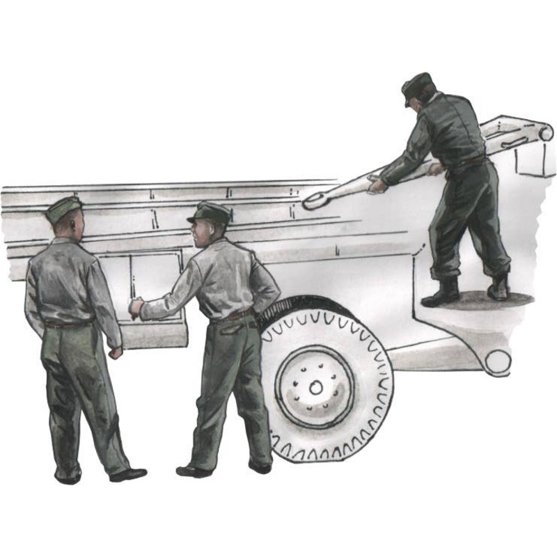 1/72 German WWII Personnel for Special Armour Meillerwagen V2 Transporter