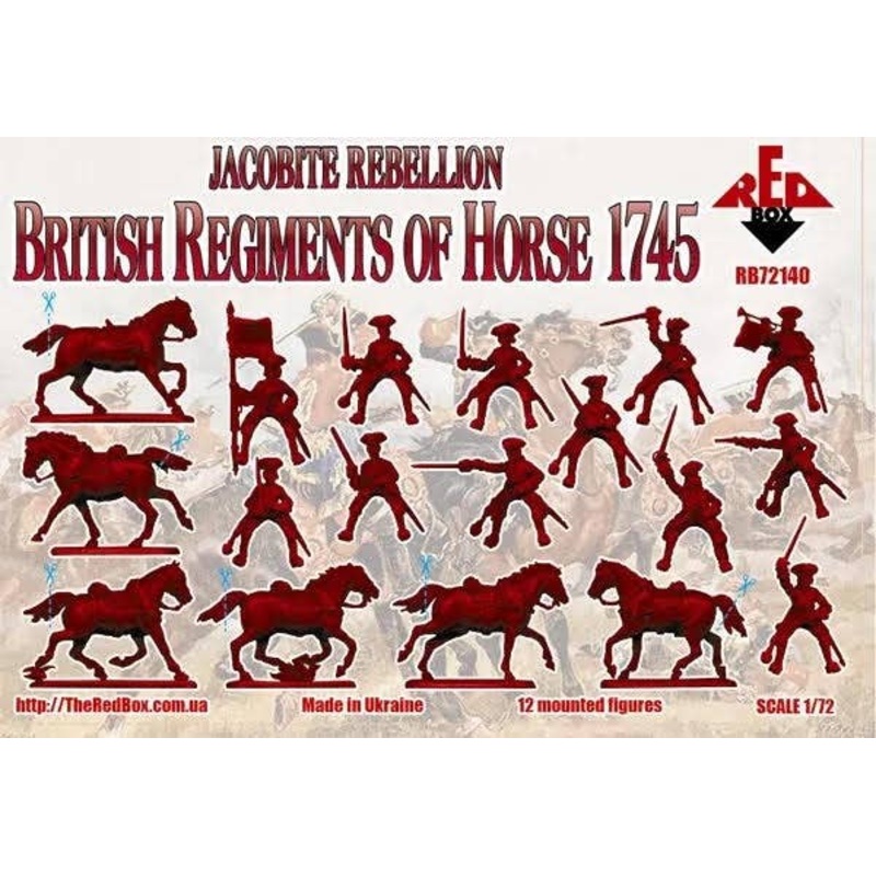 1/72 Jacobite Rebellion. British Regiments of Horse 1745