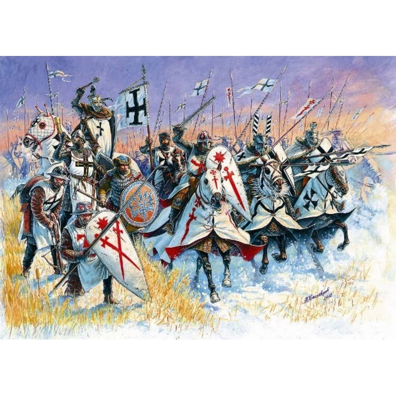 1/72 Livonian Knights XIII-XIV A.D. (33 figures, 9 horses)