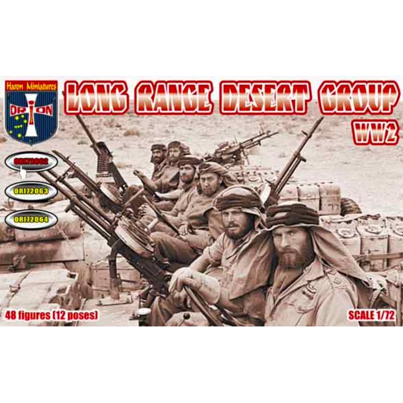 1/72 Long Range Desert Group (LRDG) WW2 (48 figures, 12 poses)
