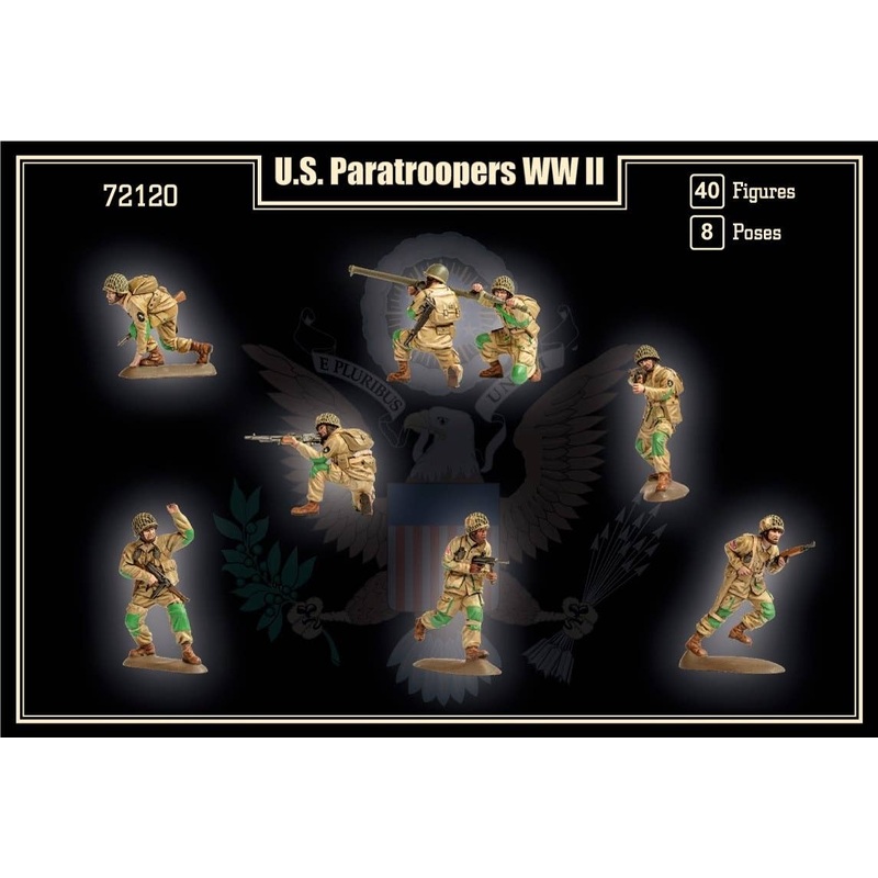 1/72 WW.II US Paratroopers (40 Bodies / 8 Poses)