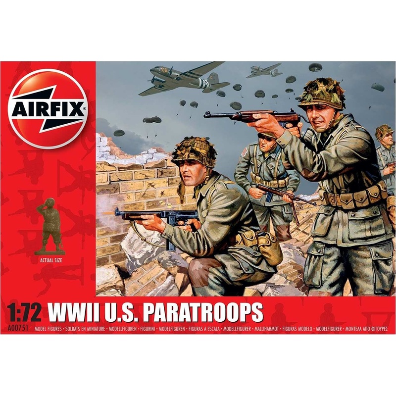 1/72 WW.II US Paratroops 48-Figures