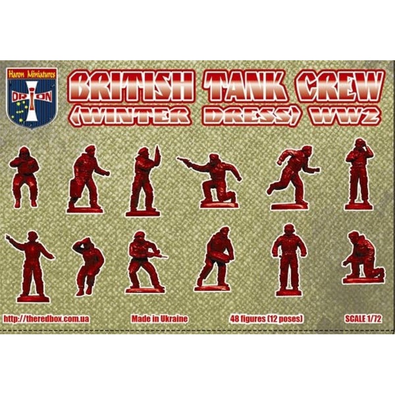 1/72 WWII British Tank Crew  (Winter Dress) (48pcs)