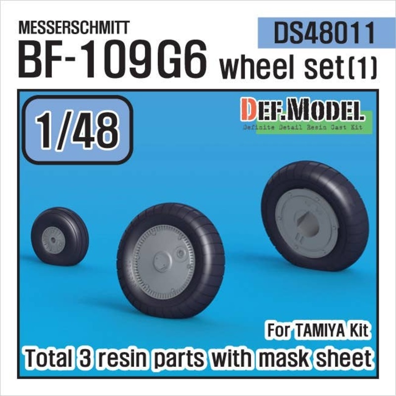 1/48 Messerschmitt Bf-109G6 Wheel set (1) (Tamiya)